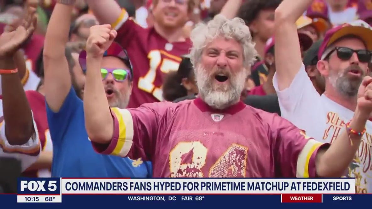Commanders fans hyped for primetime matchup at FedEx Field